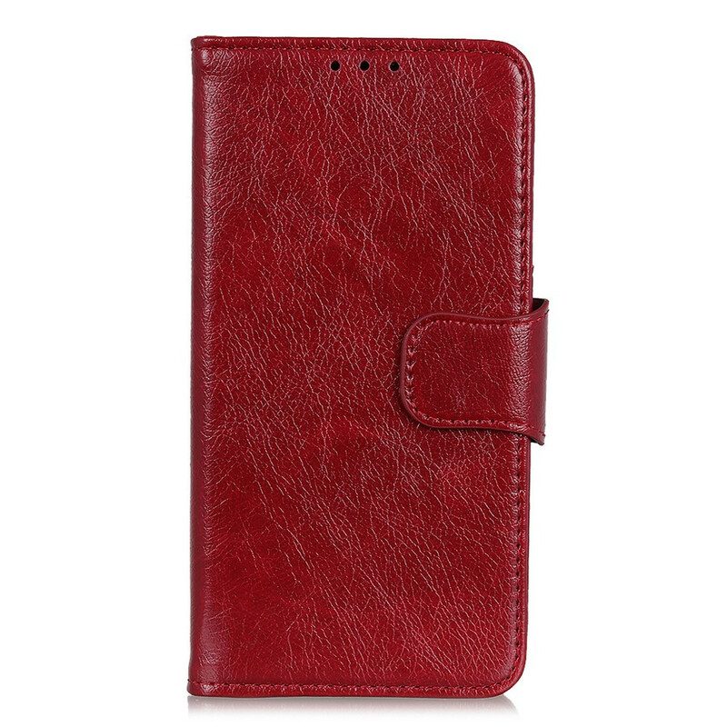 Flip Case Für Samsung Galaxy A41 Gespaltenes Nappaleder