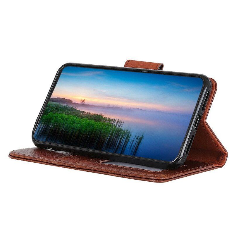 Flip Case Für Samsung Galaxy A41 Gespaltenes Nappaleder