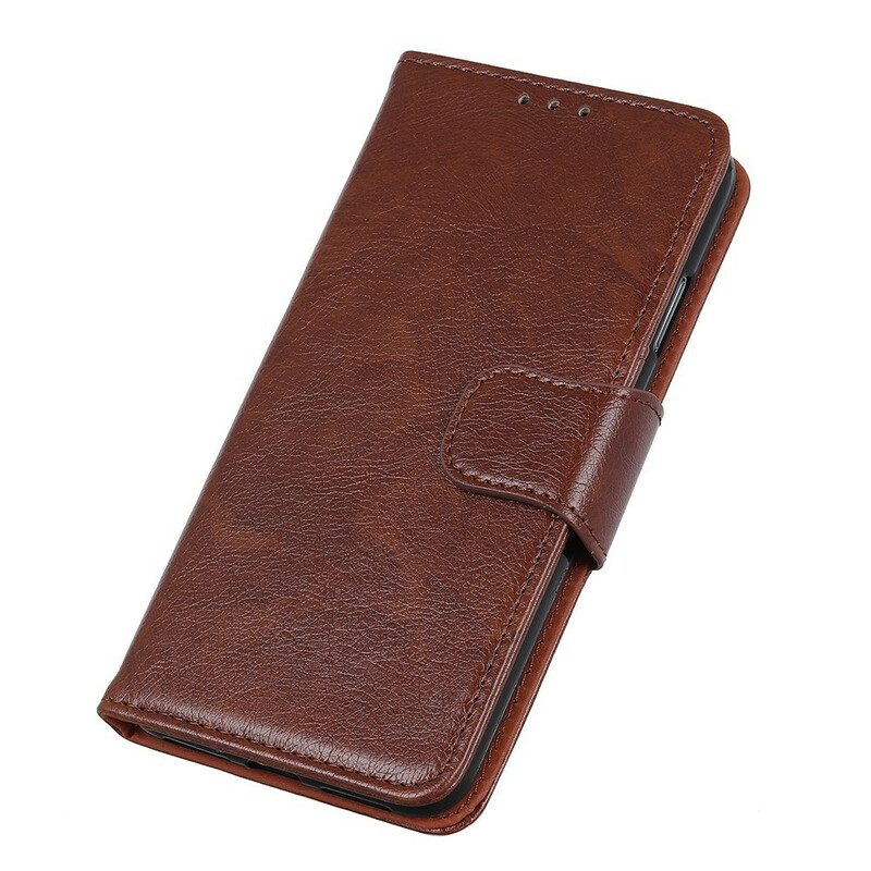 Flip Case Für Samsung Galaxy A41 Gespaltenes Nappaleder