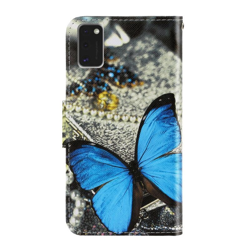 Flip Case Für Samsung Galaxy A41 Mit Kordel Variationen Von Schmetterlingsriemen