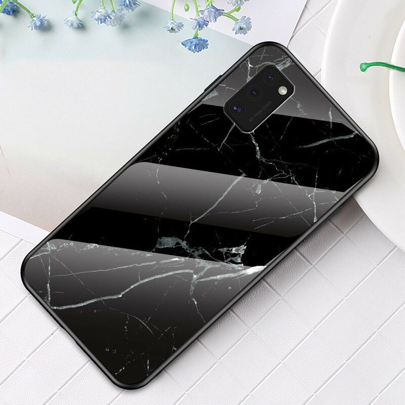Hülle Für Samsung Galaxy A41 Premium-farbiges Gehärtetes Glas