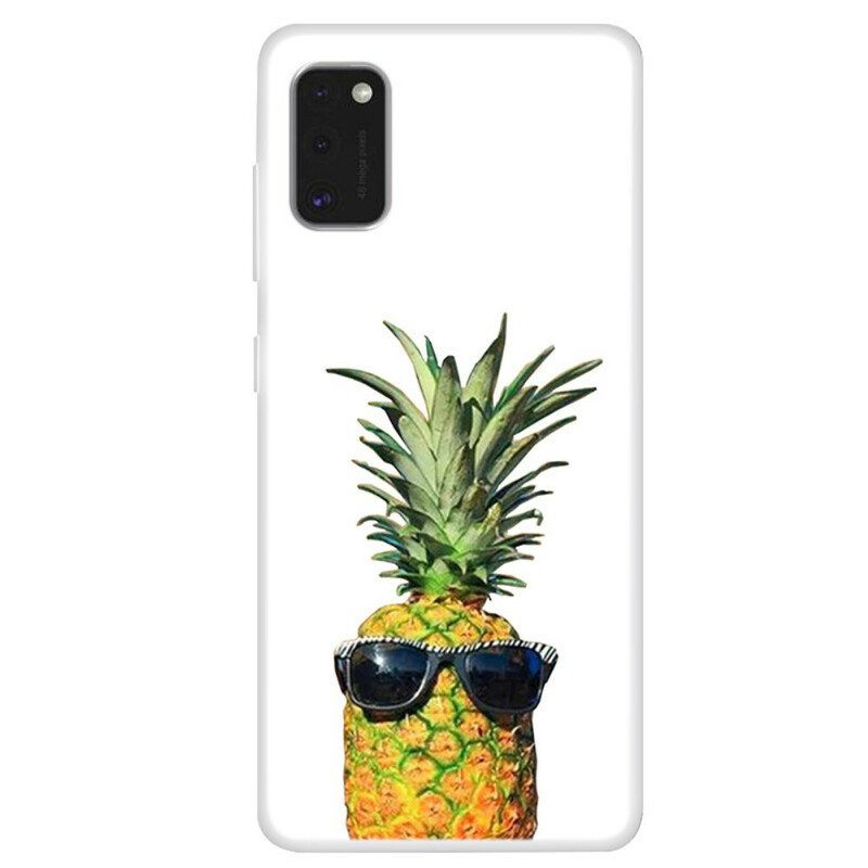 Hülle Für Samsung Galaxy A41 Transparente Ananas Mit Brille