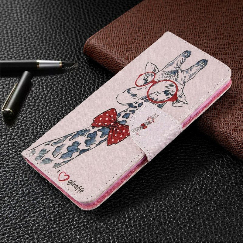 Lederhüllen Für Samsung Galaxy A41 Kluge Giraffe