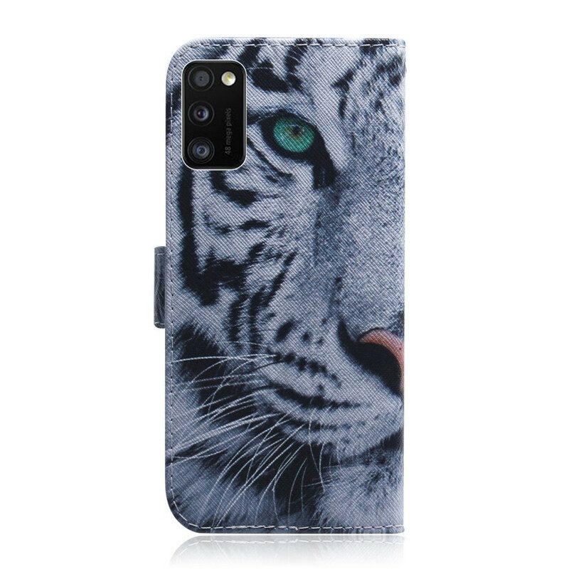 Lederhüllen Für Samsung Galaxy A41 Tigergesicht