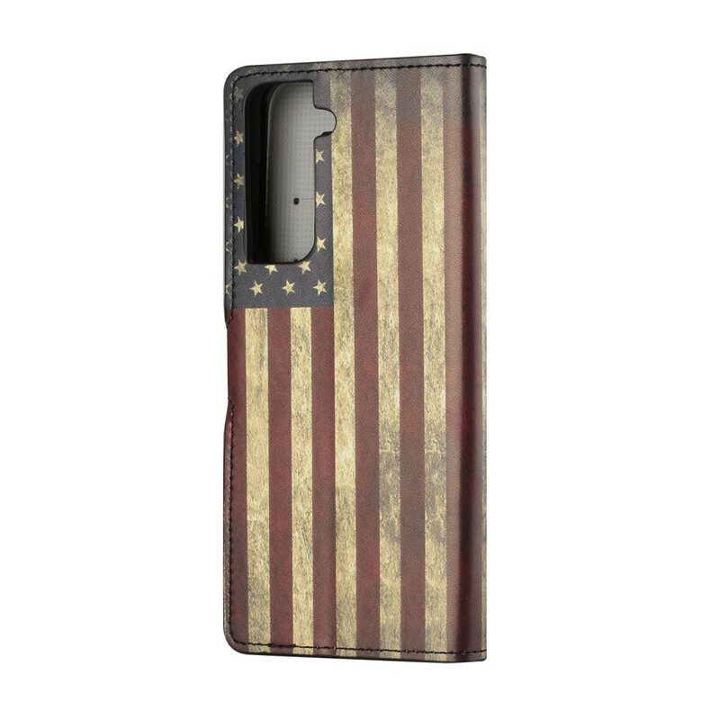 Flip Case Für Samsung Galaxy S21 5G Amerikanische Flagge