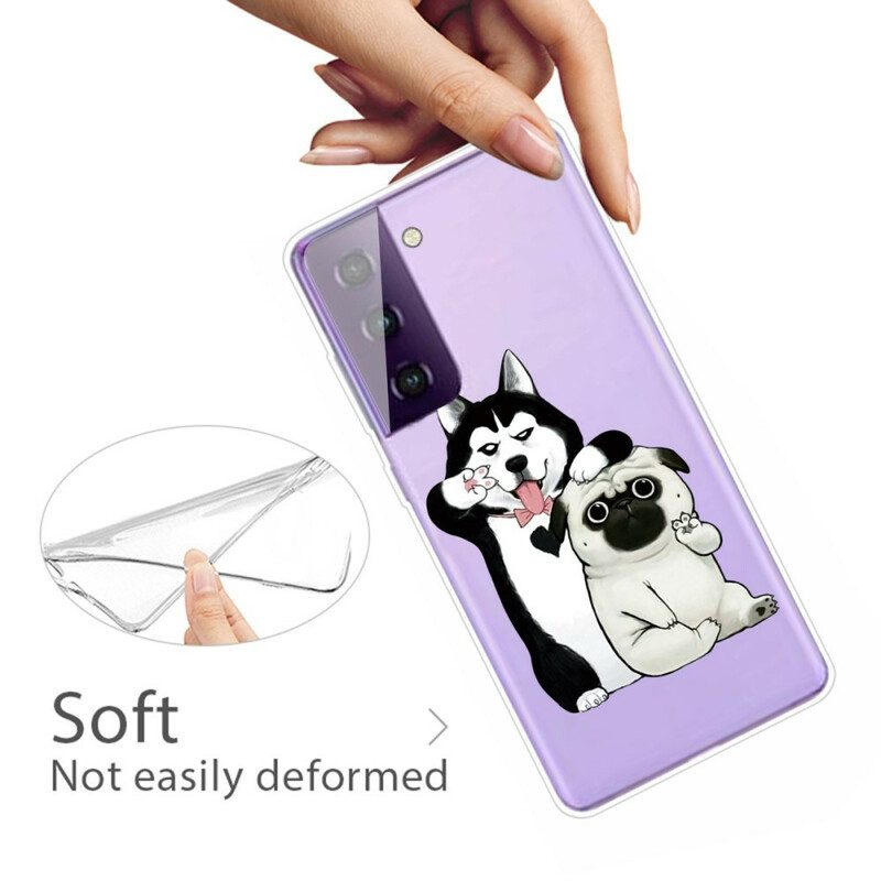 Handyhülle Für Samsung Galaxy S21 5G Lustige Hunde