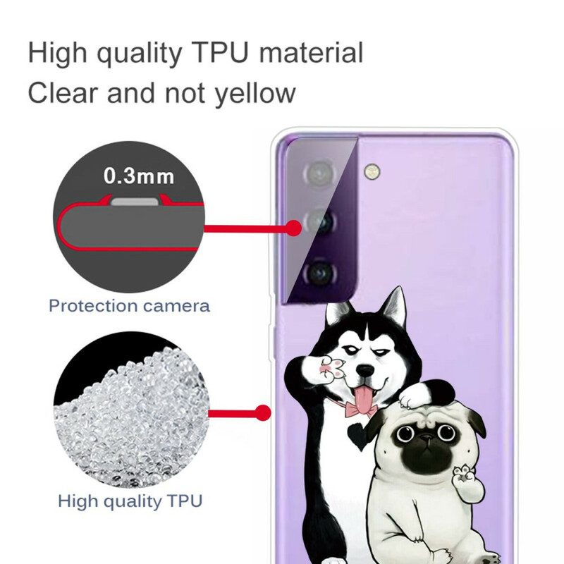 Handyhülle Für Samsung Galaxy S21 5G Lustige Hunde