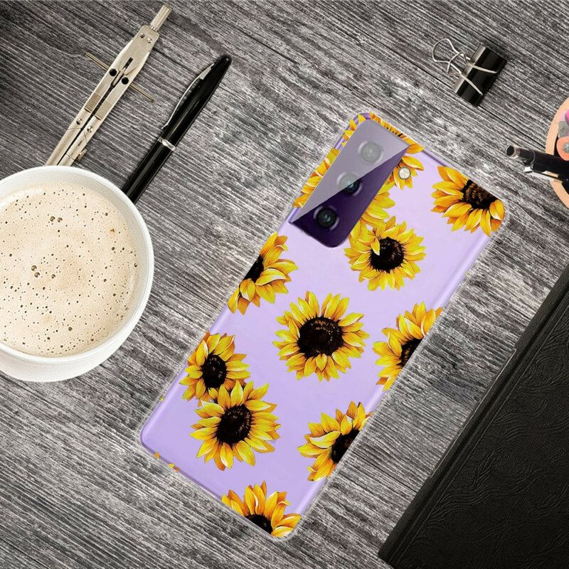 Handyhülle Für Samsung Galaxy S21 5G Sonnenblumen