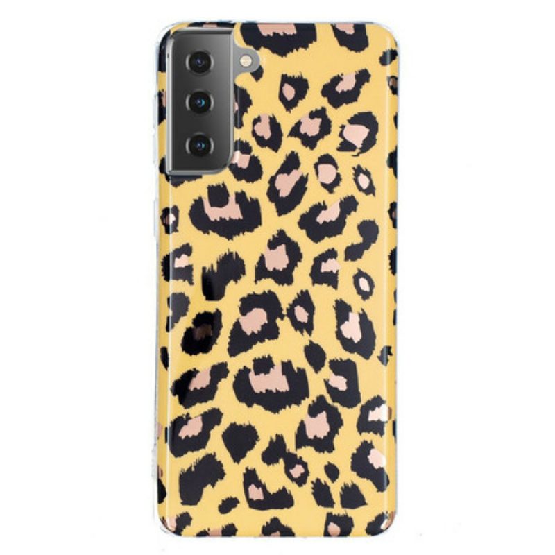 Hülle Für Samsung Galaxy S21 5G Marmor Im Leoparden-stil