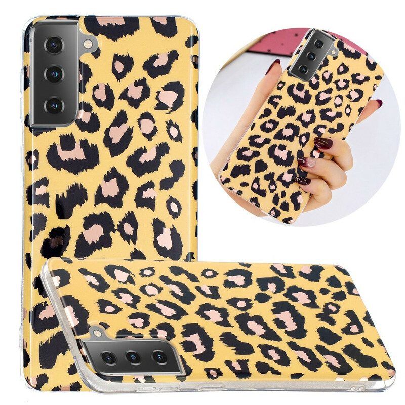 Hülle Für Samsung Galaxy S21 5G Marmor Im Leoparden-stil