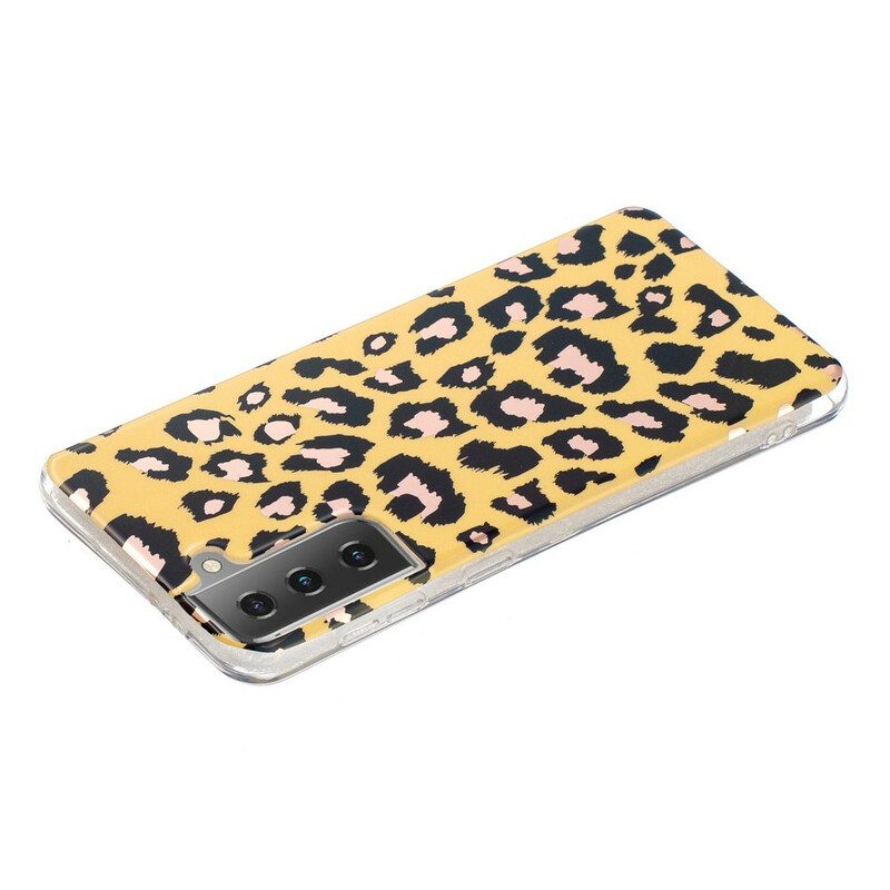 Hülle Für Samsung Galaxy S21 5G Marmor Im Leoparden-stil