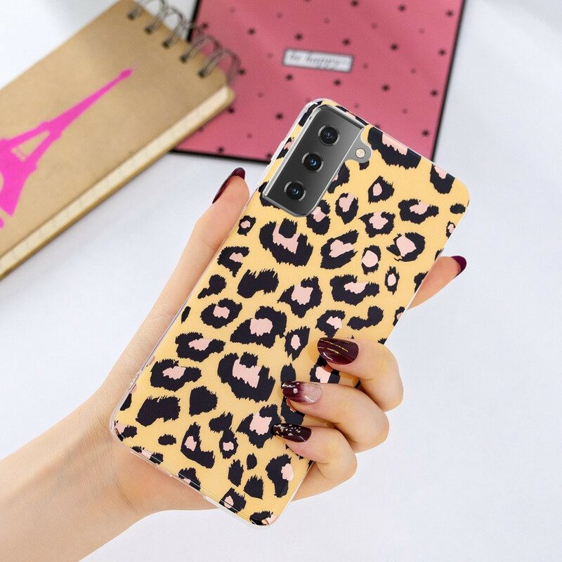 Hülle Für Samsung Galaxy S21 5G Marmor Im Leoparden-stil