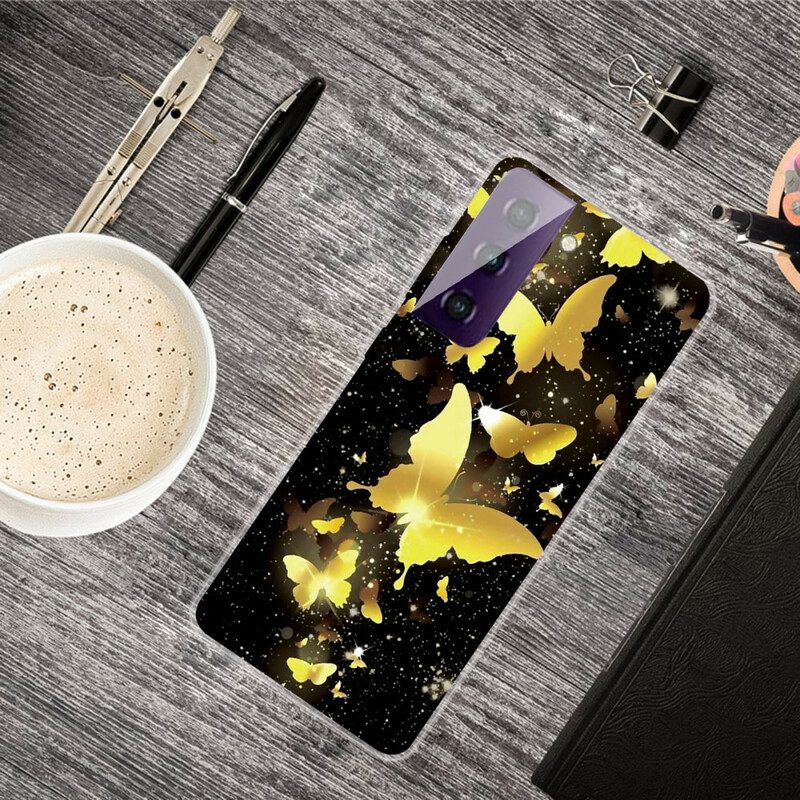 Hülle Für Samsung Galaxy S21 5G Wunderschöne Schmetterlinge