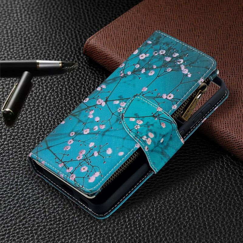 Lederhüllen Für Samsung Galaxy S21 5G Baumtasche Mit Reißverschluss