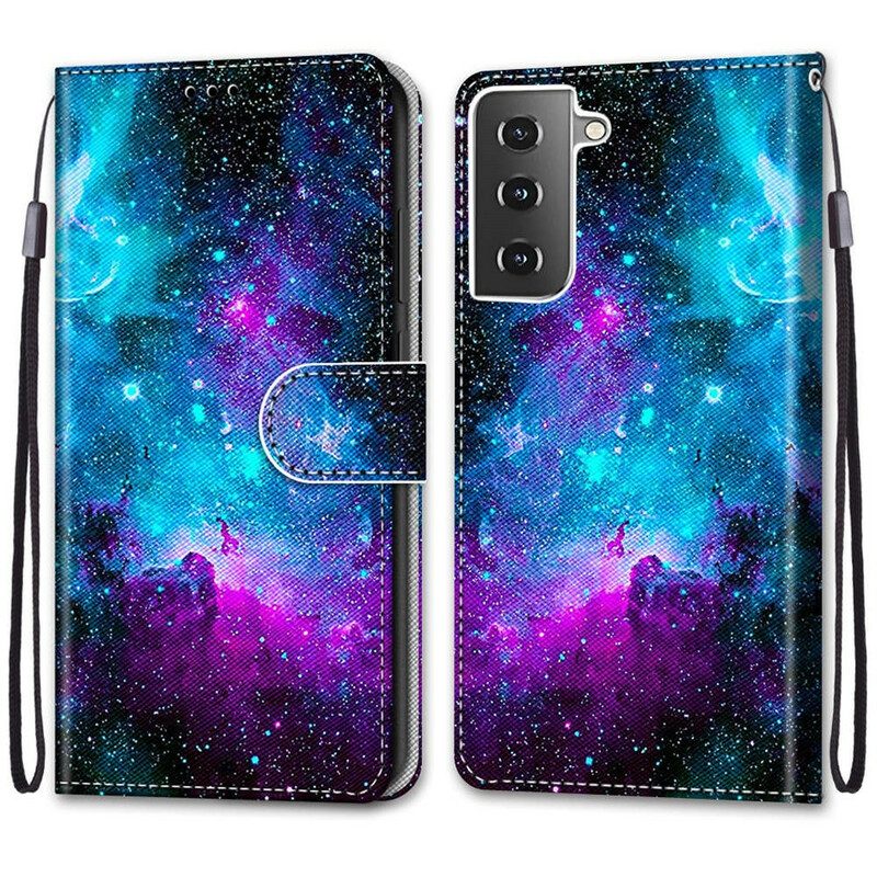 Lederhüllen Für Samsung Galaxy S21 5G Kosmischer Himmel