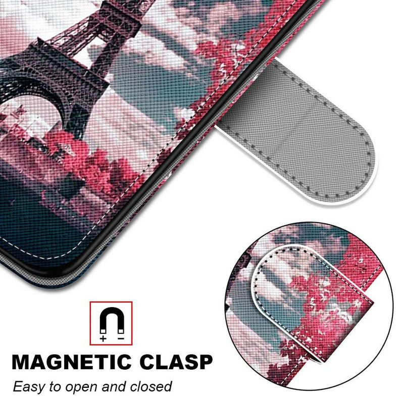 Lederhüllen Für Samsung Galaxy S21 5G Paris In Voller Blüte