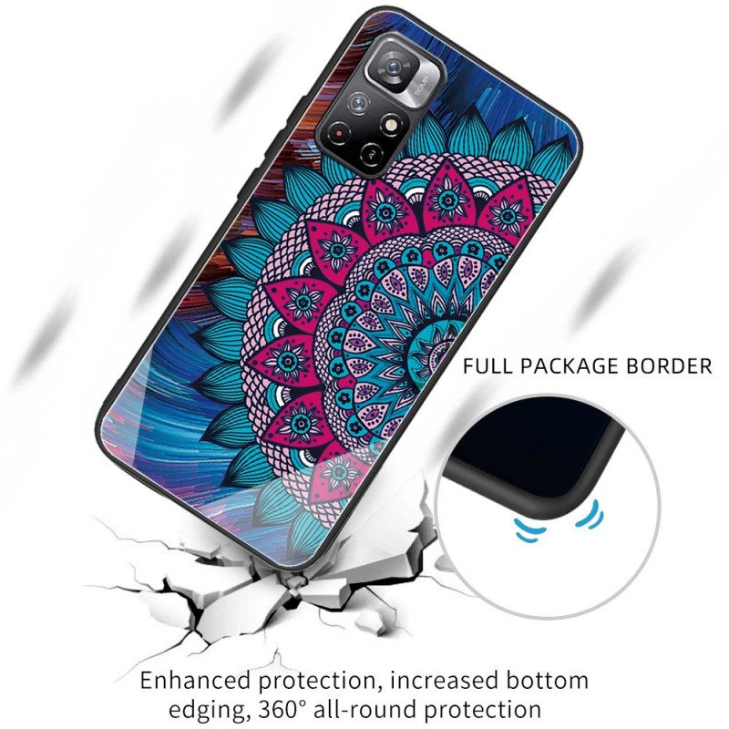 Handyhülle Für Poco M4 Pro 5G Mandala-gehärtetes Glas