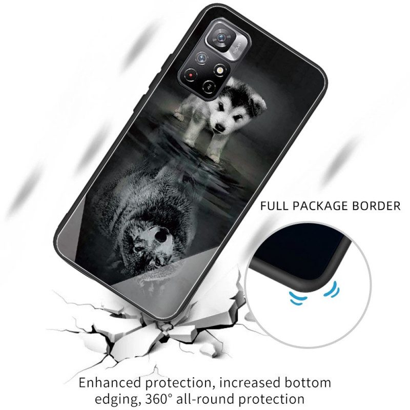 Hülle Für Poco M4 Pro 5G Puppy Dream Gehärtetes Glas