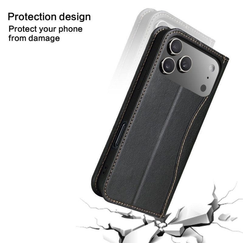Flip Case Für iPhone 17 Pro Premium-lederdesign