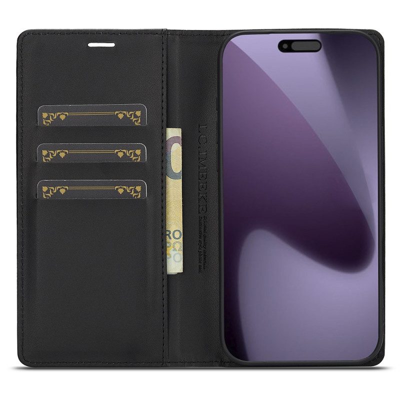 Flip Case iPhone 17 Pro Handyhülle Lc.imeeke Carbonfaser