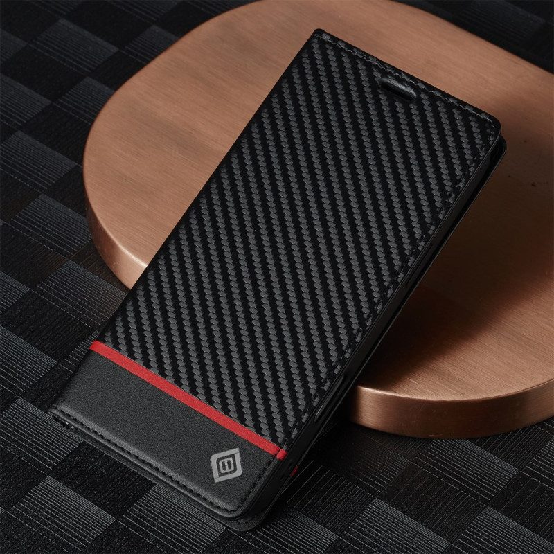 Flip Case iPhone 17 Pro Handyhülle Lc.imeeke Carbonfaser