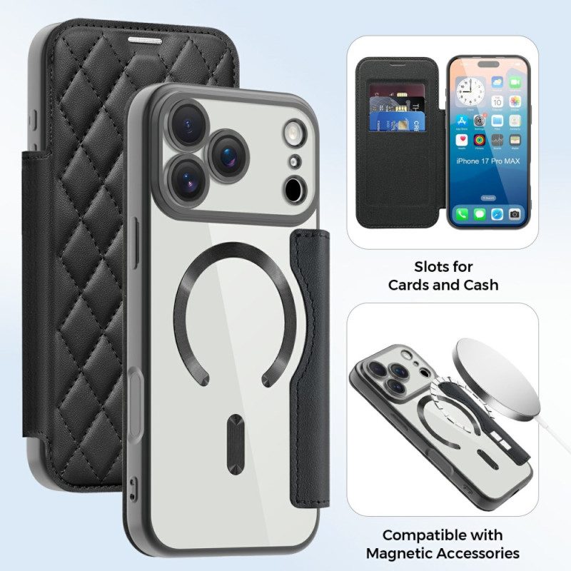 Flip Case iPhone 17 Pro Magsafe-kompatibel Gesteppt