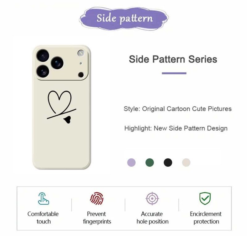 Hülle iPhone 17 Pro Flüssigsilikon-herz