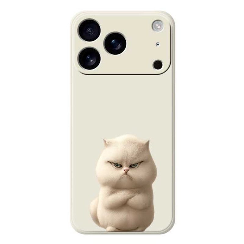 Hülle iPhone 17 Pro Flüssigsilikon-wütende Katze