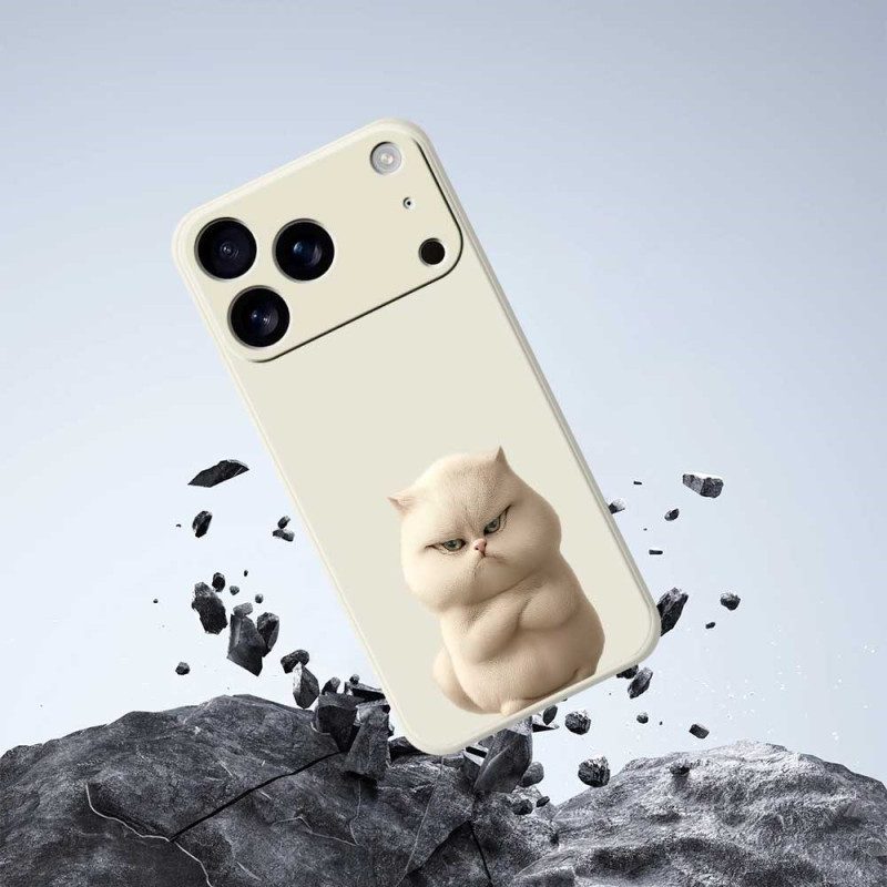 Hülle iPhone 17 Pro Flüssigsilikon-wütende Katze