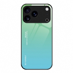 Hülle iPhone 17 Pro Handyhülle Be Yourself – Gehärtetes Glas