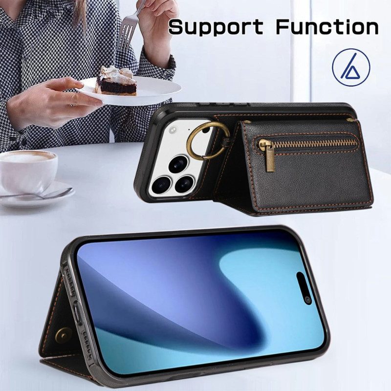 Hülle iPhone 17 Pro Handyhülle Brieftasche Mit Schultergurt