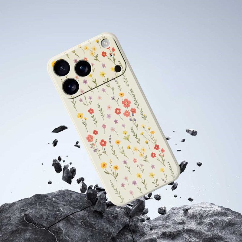 Hülle iPhone 17 Pro Handyhülle Flüssigsilikon-blumen