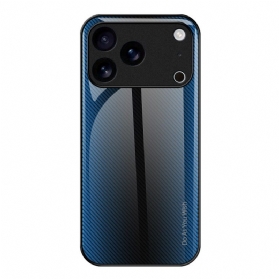 Hülle iPhone 17 Pro Handyhülle Gehärtetes Glas Mit Carbonfaser-optik