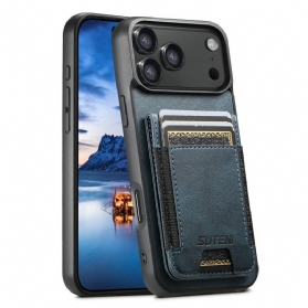 Hülle iPhone 17 Pro Handyhülle Kartenetui In Gewachster Lederoptik