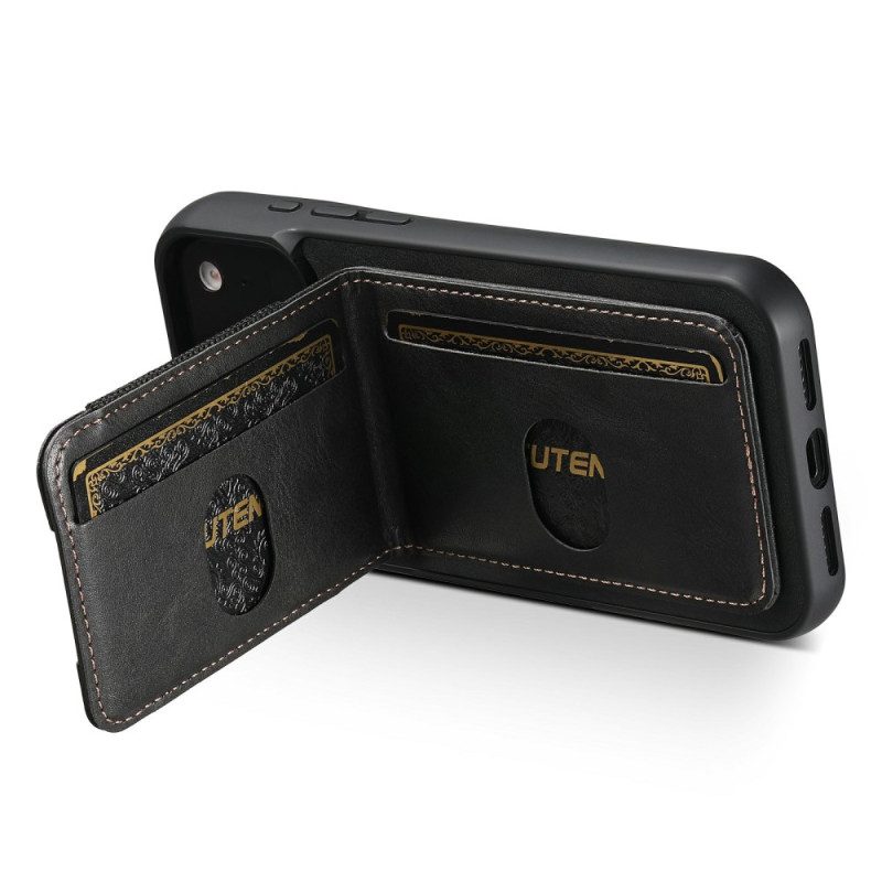 Hülle iPhone 17 Pro Handyhülle Kartenetui In Gewachster Lederoptik