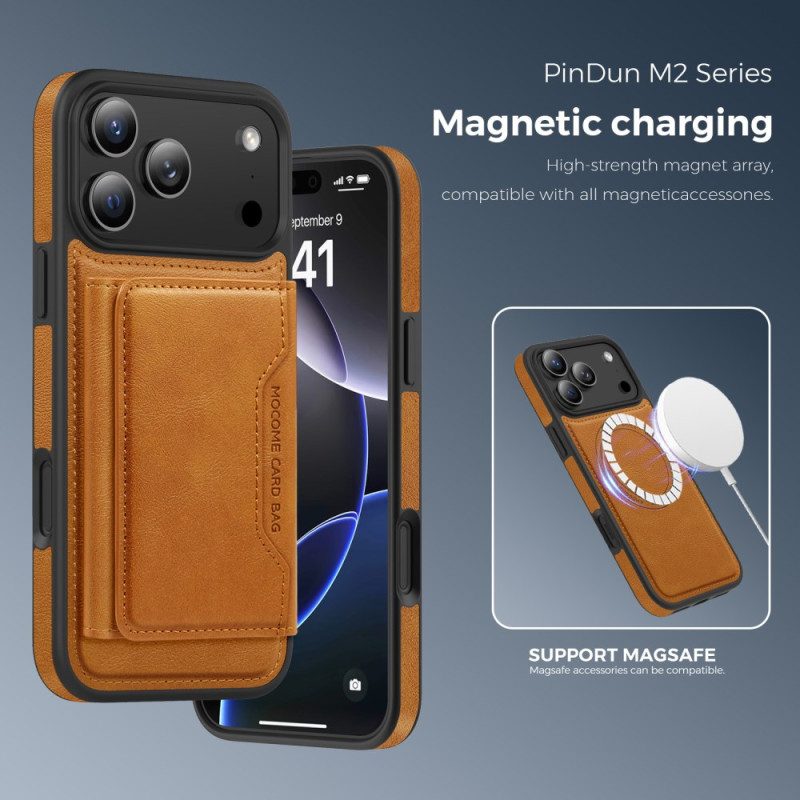 Hülle iPhone 17 Pro Magsafe Premium Mit Abnehmbarer Karte Halterung