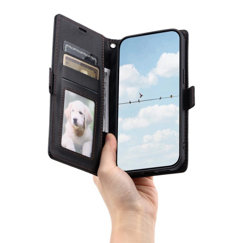 Lederhüllen iPhone 17 Pro Handyhülle Gesteppt