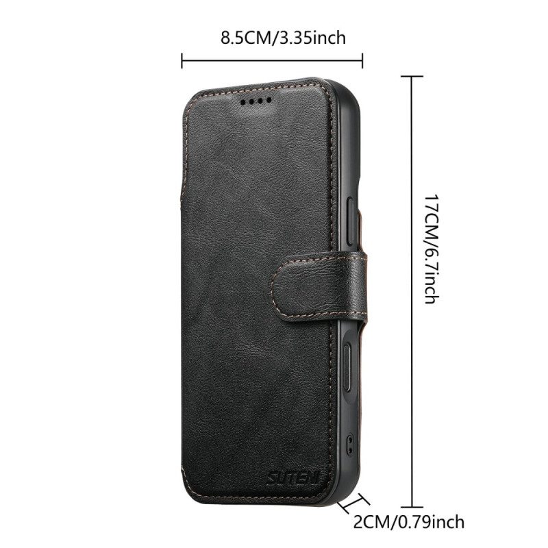 Lederhüllen iPhone 17 Pro Handyhülle Magnetisch Mit Abnehmbarer Retro-hülle