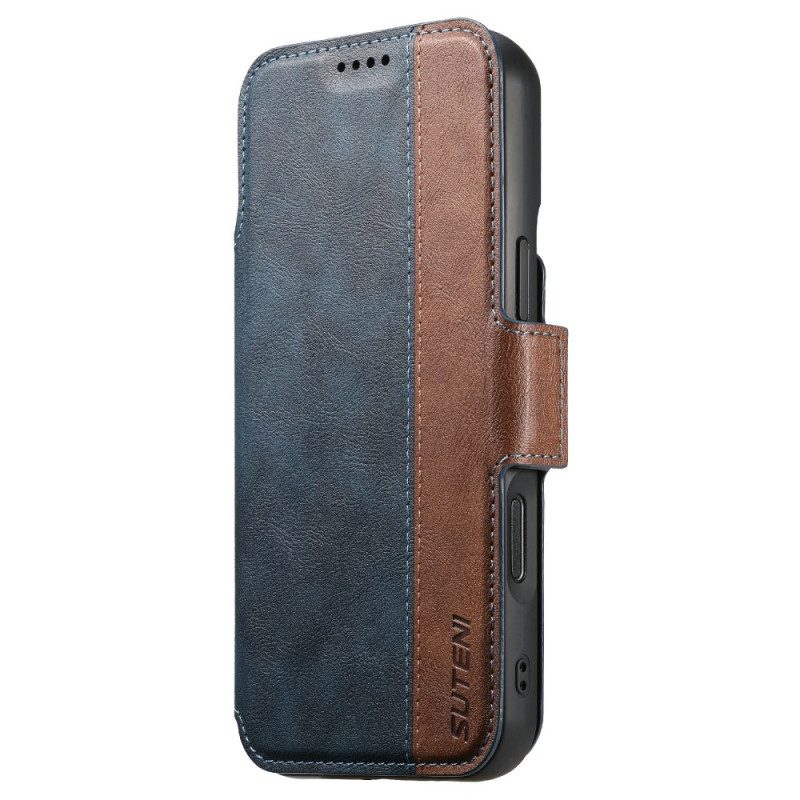 Lederhüllen iPhone 17 Pro Handyhülle Magsafe Zweifarbige Abnehmbare Hülle