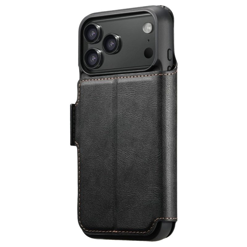 Lederhüllen iPhone 17 Pro Handyhülle Magsafe Zweifarbige Abnehmbare Hülle