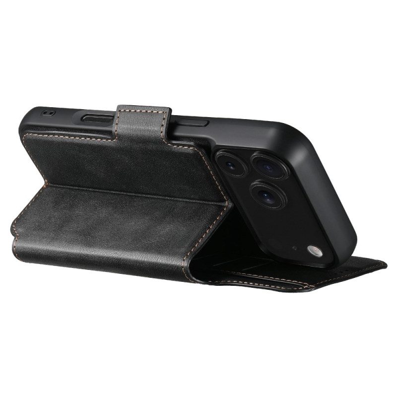 Lederhüllen iPhone 17 Pro Handyhülle Magsafe Zweifarbige Abnehmbare Hülle