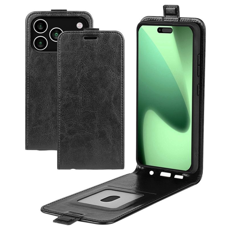 Lederhüllen iPhone 17 Pro Vertikales Klappcase