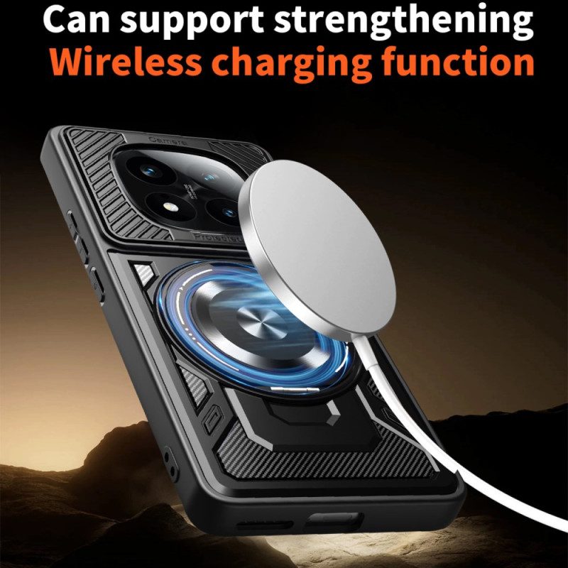 Hülle Für Xiaomi Redmi Note 14 Pro 4g Magnetisch Mit Drehbarem Ständer