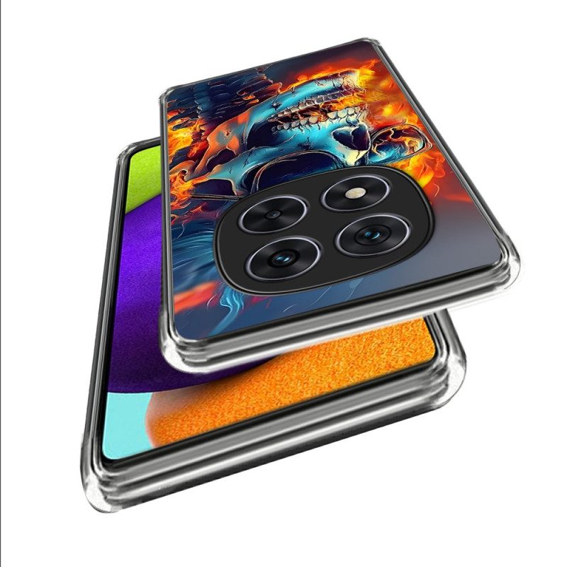 Hülle Xiaomi Redmi Note 14 Pro 4g Flammender Schädel