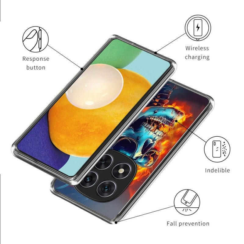 Hülle Xiaomi Redmi Note 14 Pro 4g Flammender Schädel