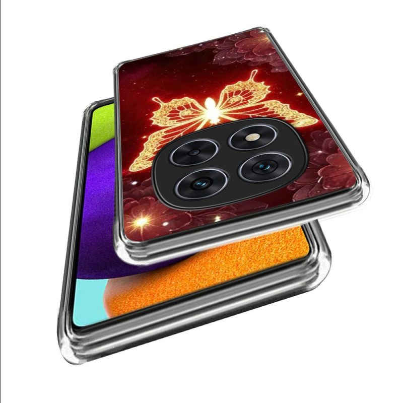 Hülle Xiaomi Redmi Note 14 Pro 4g Goldener Schmetterling