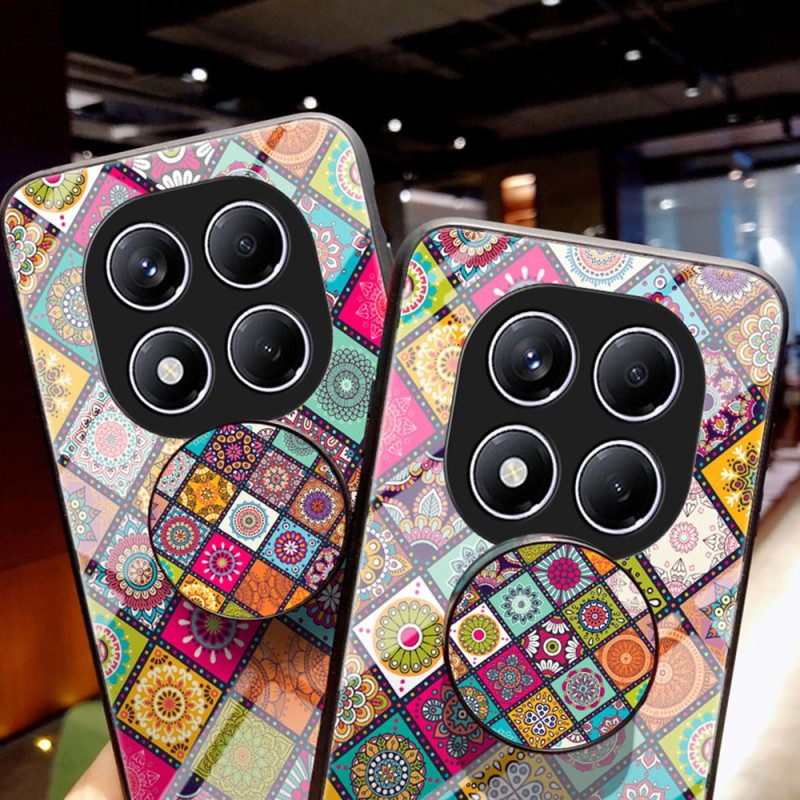 Hülle Xiaomi Redmi Note 14 Pro 4g Handyhülle Ständer Und Tragegurt Mit Patchwork-muster