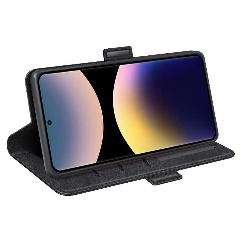 Lederhüllen Für Xiaomi Redmi Note 14 Pro 4g Doppelverschluss