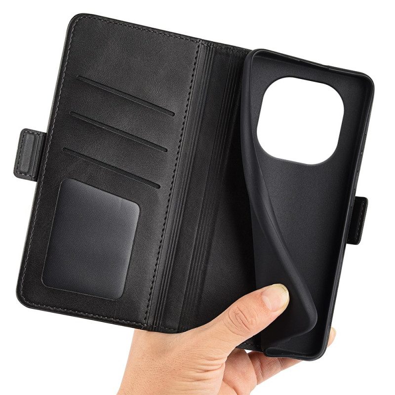 Lederhüllen Für Xiaomi Redmi Note 14 Pro 4g Doppelverschluss