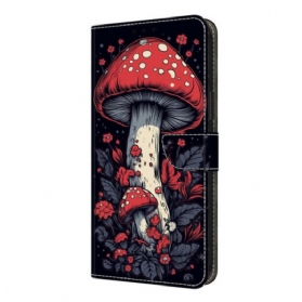 Lederhüllen Für Xiaomi Redmi Note 14 Pro 4g Roter Pilz